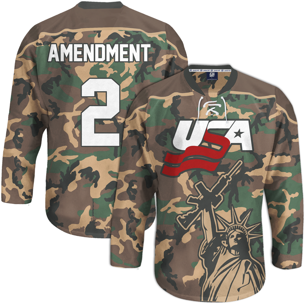 Camo 2nd Amendment Hockey Jersey — Conservative Collections